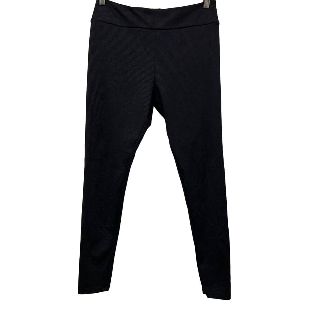 H&M Divided Black Basic Ribbed Leggings Size L